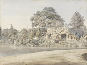 Grotto, वर्जीनिया वाटर (स्याही पर wc और ग्रेफाइट कागज़ पर रखी गई)